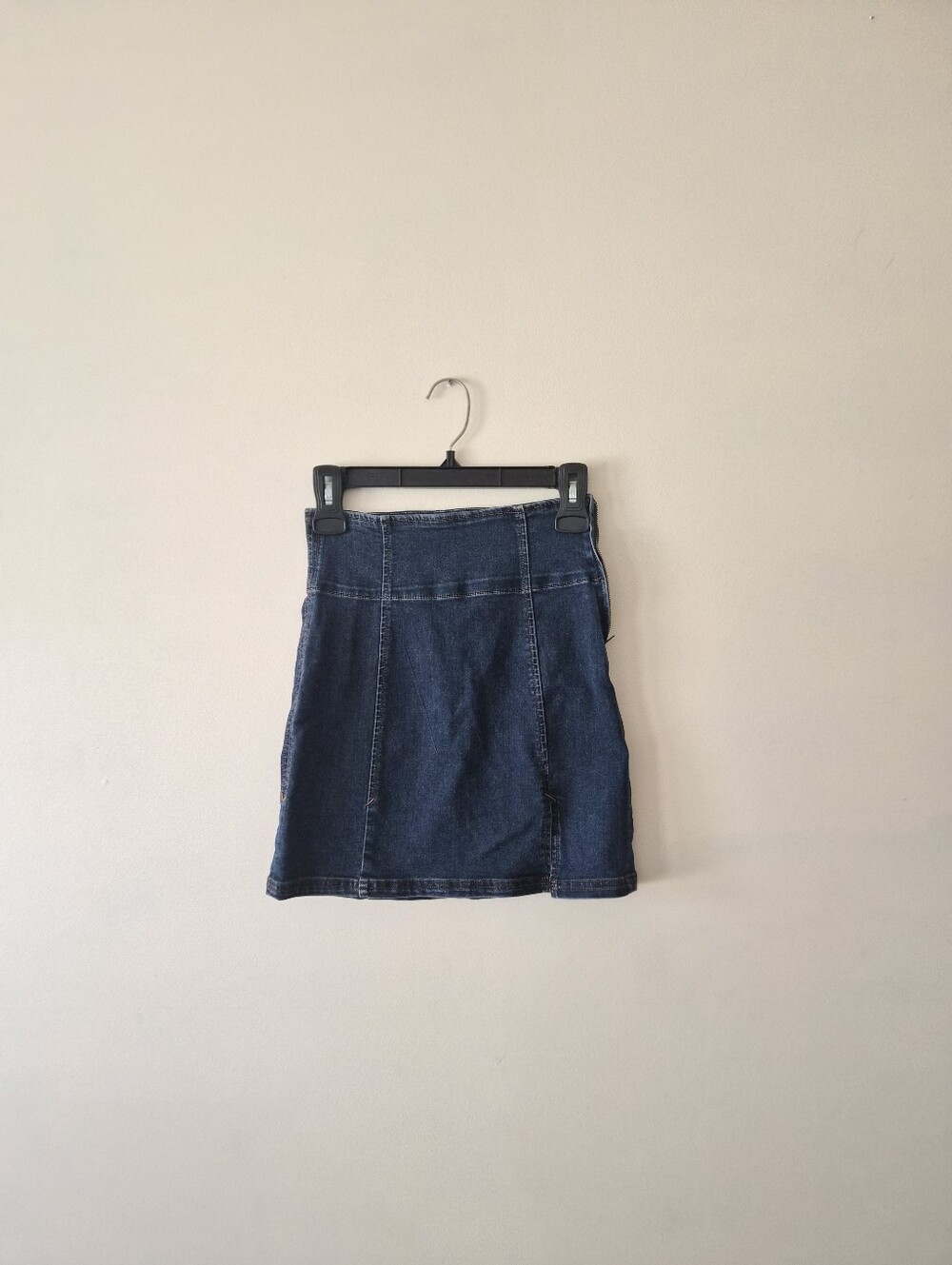 Free People Dark Blue Denim Mini Skirt